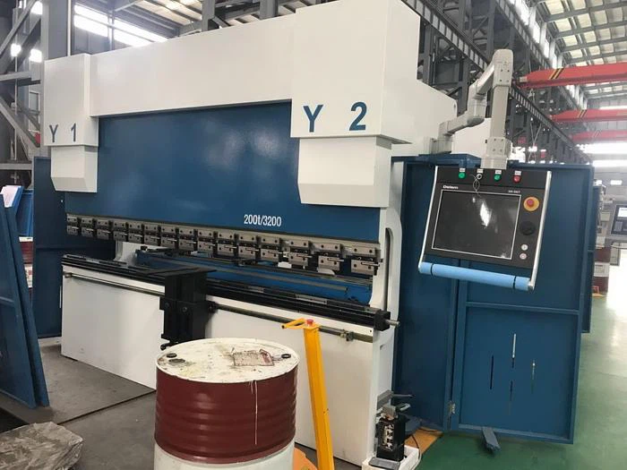 China Yawei 200T3M 7 axis PBH  cnc press brake DELEM DA66T 2D CNC motorized crowning table AHYW